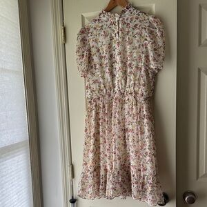 Ellison Floral Midi Dress - Pinks, Cream, Yellows, Greens